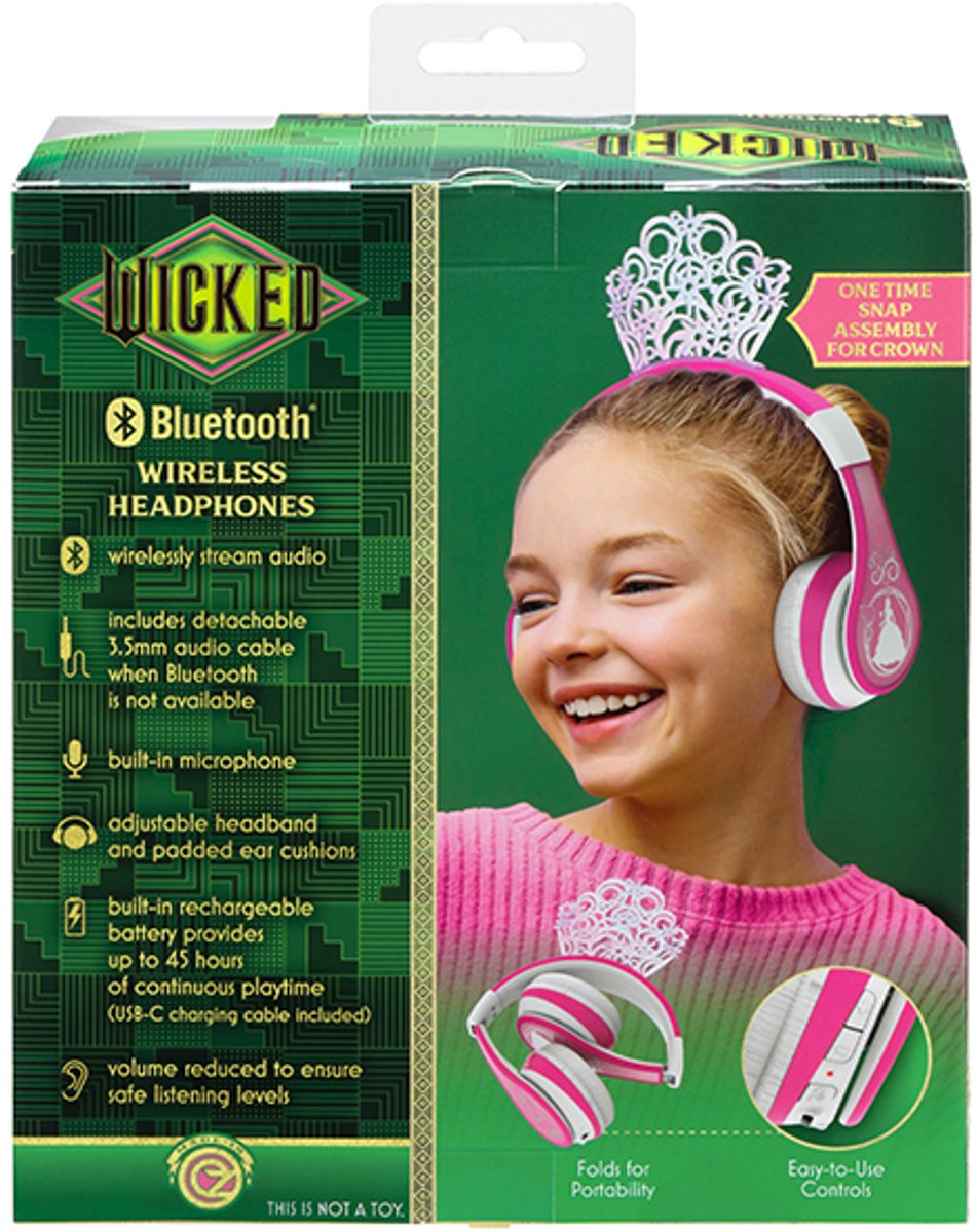 Wicked - draadloze kinderkoptelefoon - met tiara - met volumebegrenzing - lange speeltijd — afbeelding 12