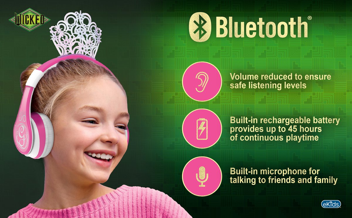 Wicked - draadloze kinderkoptelefoon - met tiara - met volumebegrenzing - lange speeltijd — afbeelding 6
