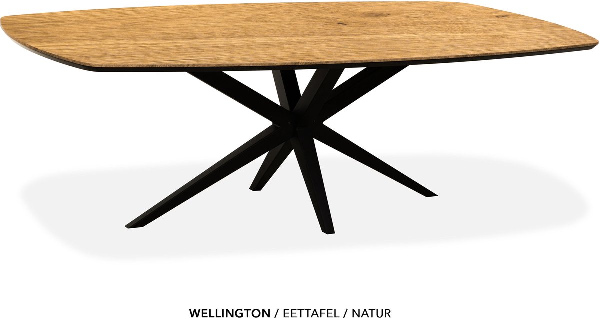 Maxfurn - Deens ovale eettafel 190x102cm met verjongde rand | Zeer krasvast | Kleur: Natur