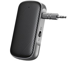 Bluetooth 5.3 audio transmitter en receiver - o.a. voor verbinden Airpods, koptelefoon en speaker - 3.5mm jack AUX - 13 uur batterij - speaker - bluetooth zender en ontvanger - auto draadloos - zwart