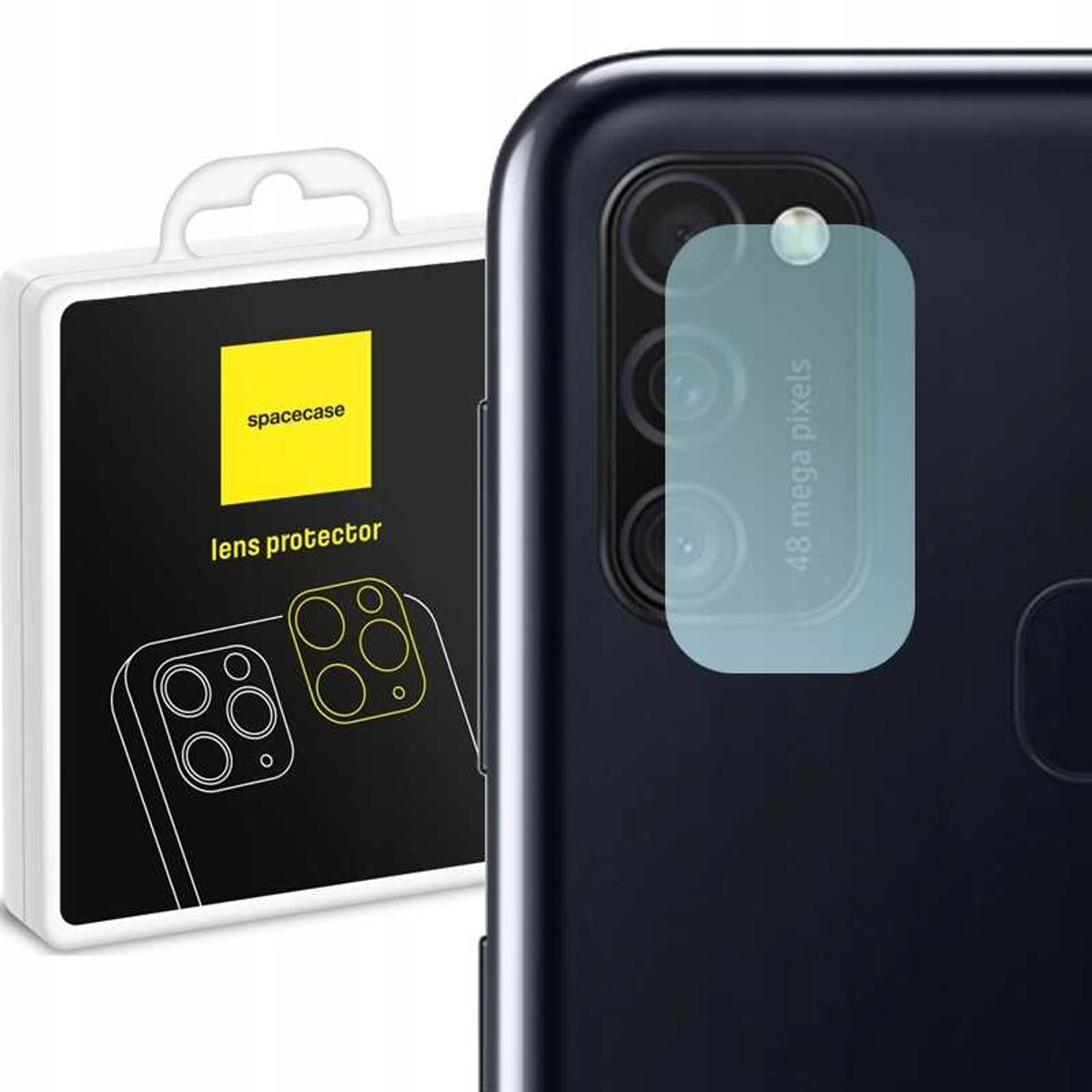 Spacecase Cameraglas Van Gehard Glas Voor Samsung Galaxy M21 3D