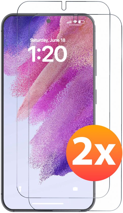 Geschikt voor Samsung S21 FE screenprotector gehard glas tempered – 2 stuks