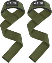 U Fit One Lifting Straps - Deadlift Straps - Padded Straps - Bodybuilding - Gewichtshef - Powerlifting - Wrist Wraps - Groen