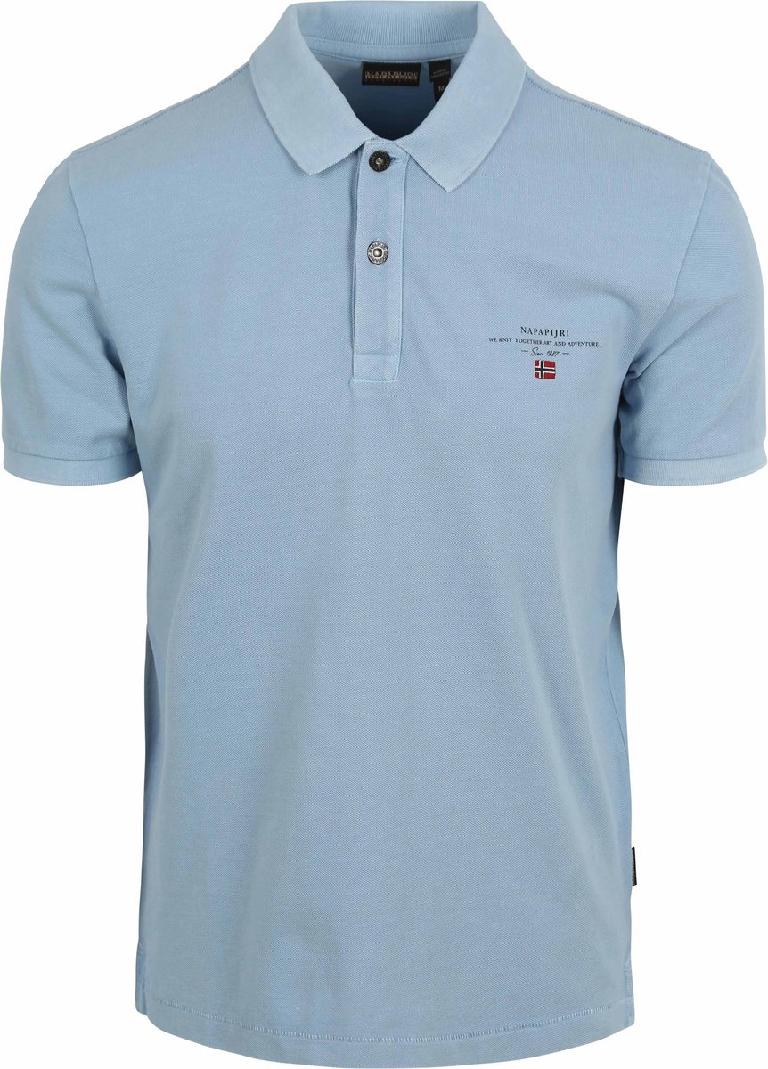 Napapijri Polo Elbas Chambray – Heren Blauw