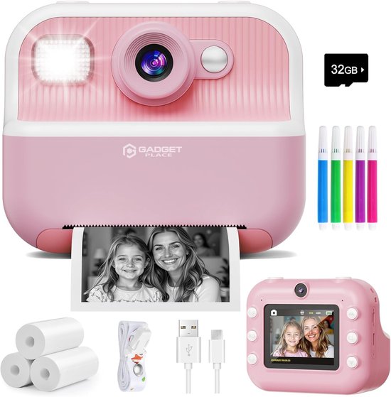 Kindercamera FHD1080P, 32GB Digitale Camera Met Geheugenkaart, 2,4 LCD
