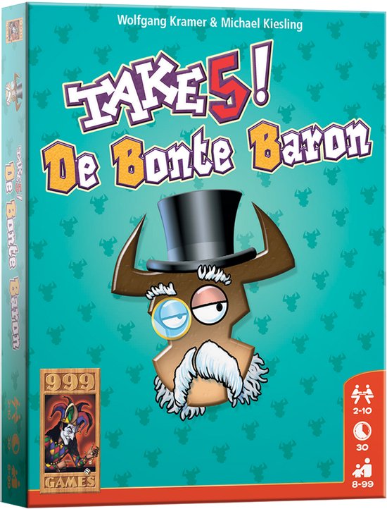 999 Games - Take 5! - De Bonte Baron - kaartspel - iedereen kan winnen!
