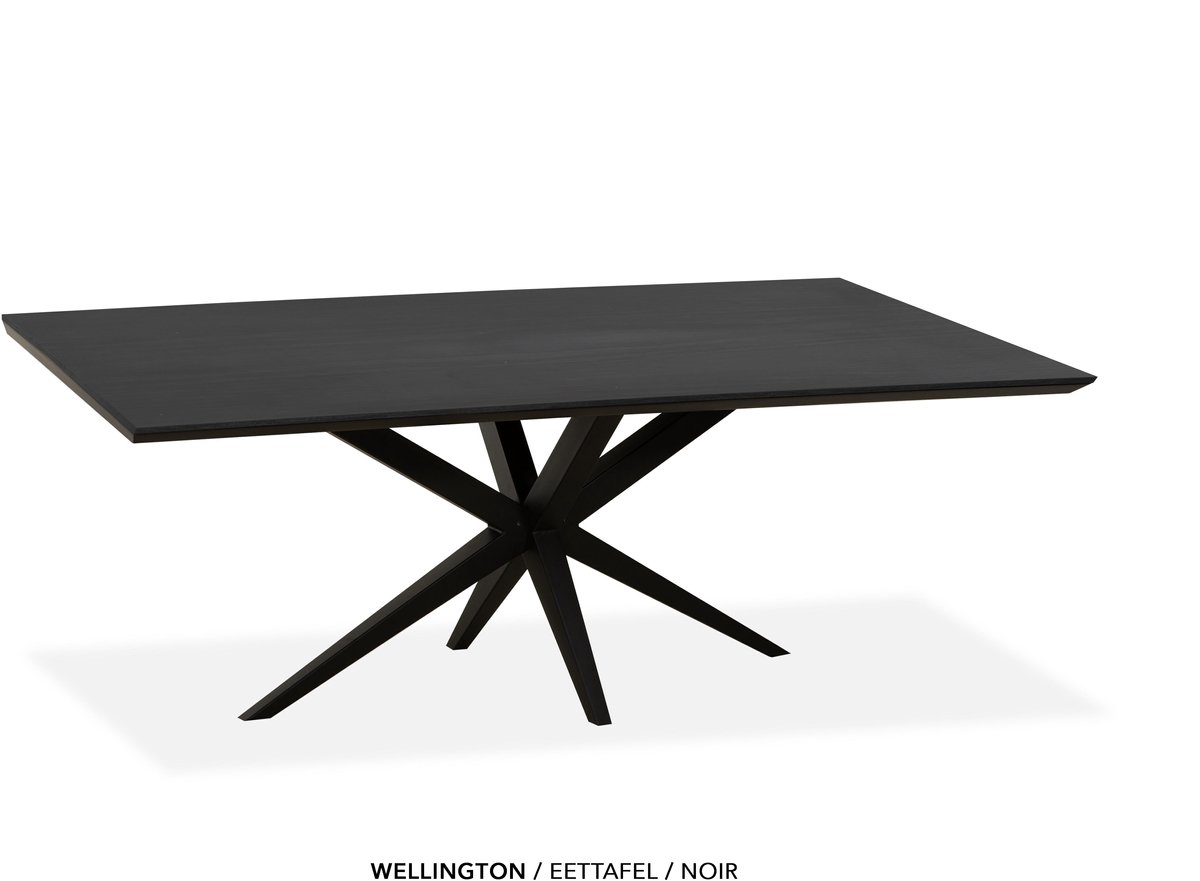 Maxfurn - Eettafel | Zeer krasvast | Kleur: Noir| Afmeting 220x100cm