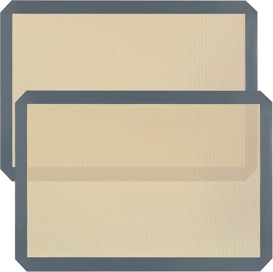 Geperforeerde bakmatten, 2 stuks Eclair siliconen mat voor halve plaat, niet-stick herbruikbare ovenvoeringen voor het maken van brood/pizza/gebak/koekje 11 5/8 x 16 1/2