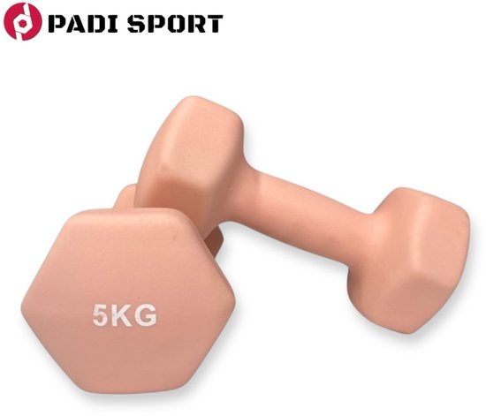 Padisport Dumbells 5kg - Dumbells - Gewichten - Dumbells 5kg - Gewichten 5 Kg - 5kg Dumbells – Roze