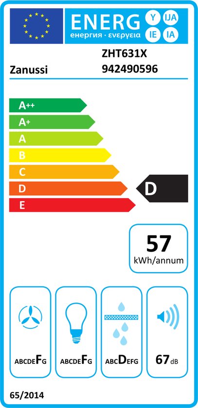 Zanussi ZHT6021X, ZHT611N, ZHT611W, ZHT621B, ZHT621N Filtro - Foto 8