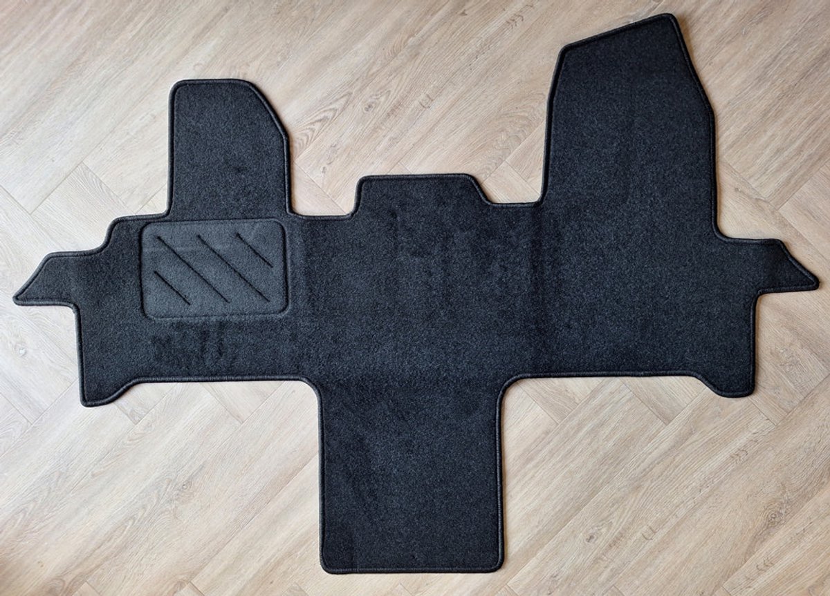 Cabinemat Ford Transit (automaat) Campermat 2014-2022 (Zwart) Ford transit mattenset