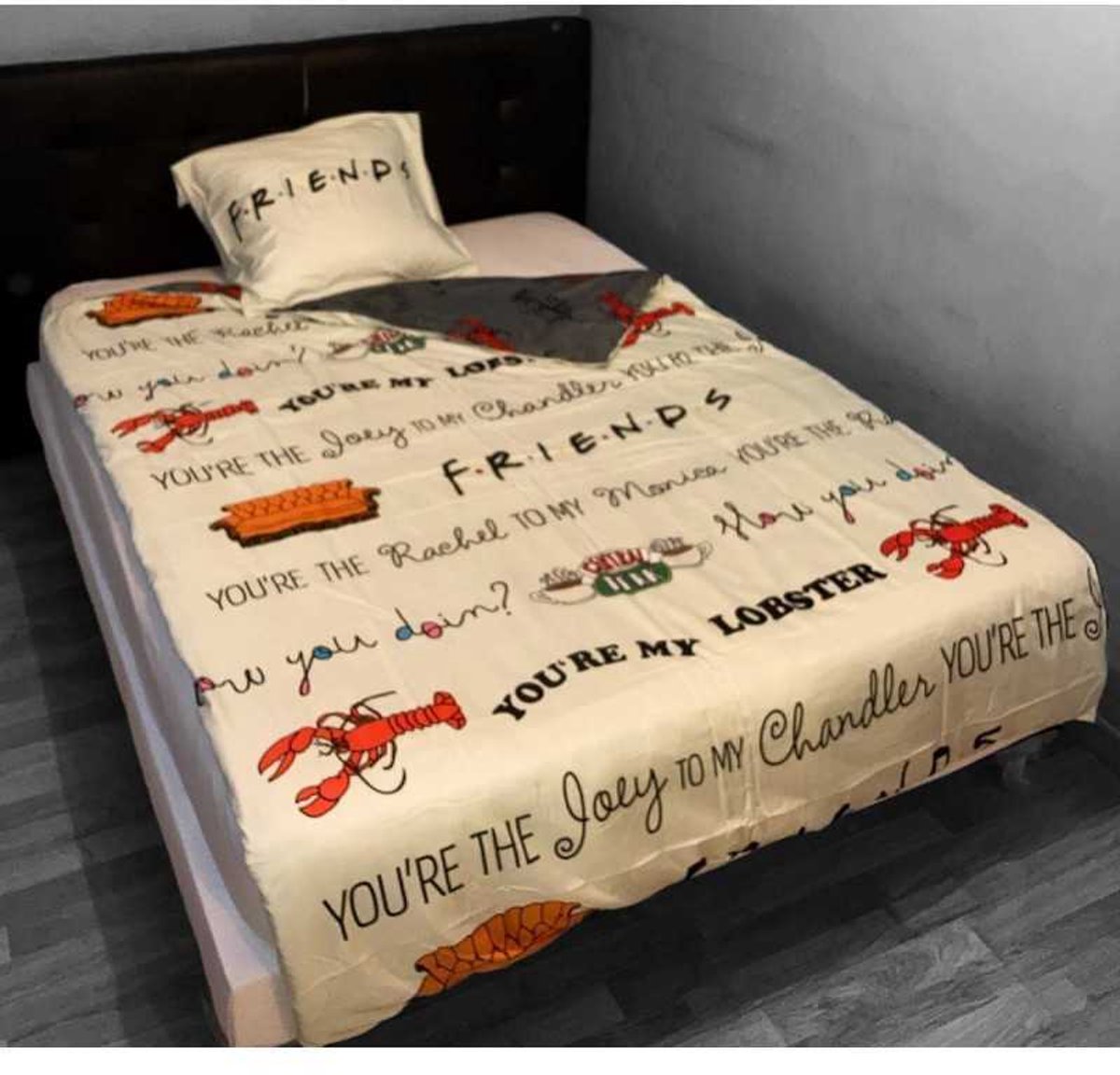 Friends - F.R.I.E.N.D.S - Lobster - Dekbedovertrek - 140x200Cm - Polyester.
