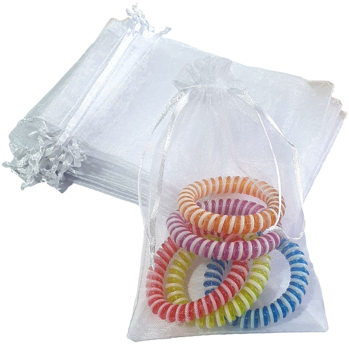 50 stuks/zak Verstelbare trekkoord Organza zakjes Sieraden verpakkingszakken Snoep Bruiloftszakken Geschenken Zakjes kopen vanaf een prijs van 2.97