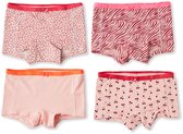 Little Label - meisjes shorts 4 pack - roze combi - 170-176 / 16Y - extra zachte bio-katoen