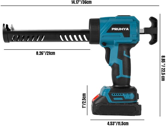 Accu cartridgepers compatibel met 18 V Makita accu, elektrisch