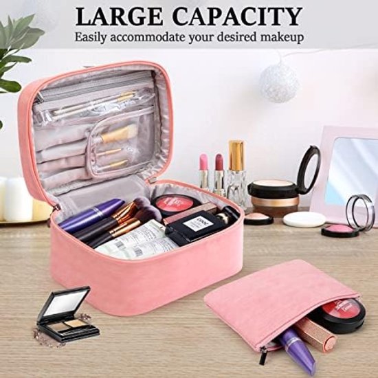 Selbro ® Cosmetische tas grote toilettas waterdichte toilettas voor reizen dames make-up tassen voor dames, roze
