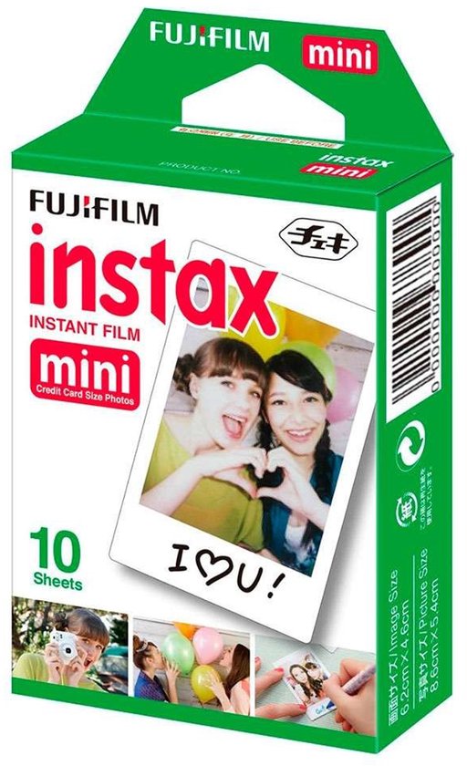 Fujifilm Instax Mini Film - Instant Fotopapier - Wit - 1 x 10 stuks