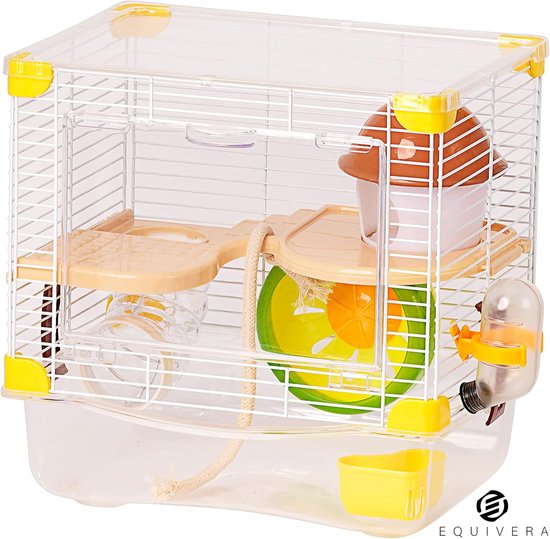 MSFE Hamsterkooi met wielen, grote ruimte voor kleindieren, zichtbare kooi, 100x51x50cm, ademende rattenkooi, kooi voor dwerghamsters, Syrische of andere kleine huisdieren MSFE Hamsterkooi met wielen, grote ruimte voor kleindieren, zichtbare kooi, 100x51x50cm, ademende rattenkooi, kooi voor dwerghamsters, Syrische of andere kleine huisdieren