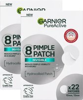 Garnier Pure Active Pimple Patch - Onzichtbare Pimple Patch - Vermindert puistjes zichtbaar - 2x22 patches - Multipack