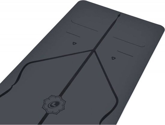 Liforme Compacte Travel Yogamat Grijs - (66 x 180 x 0,2 cm) 1,6 kg | Inclusief Draagtas | Lichtgewicht & Reisvriendelijk | Uitstekende Grip & Snel Drogend | Milieuvriendelijk Rubber | AlignForMe Markeringen | Geschikt voor Yoga Onderweg