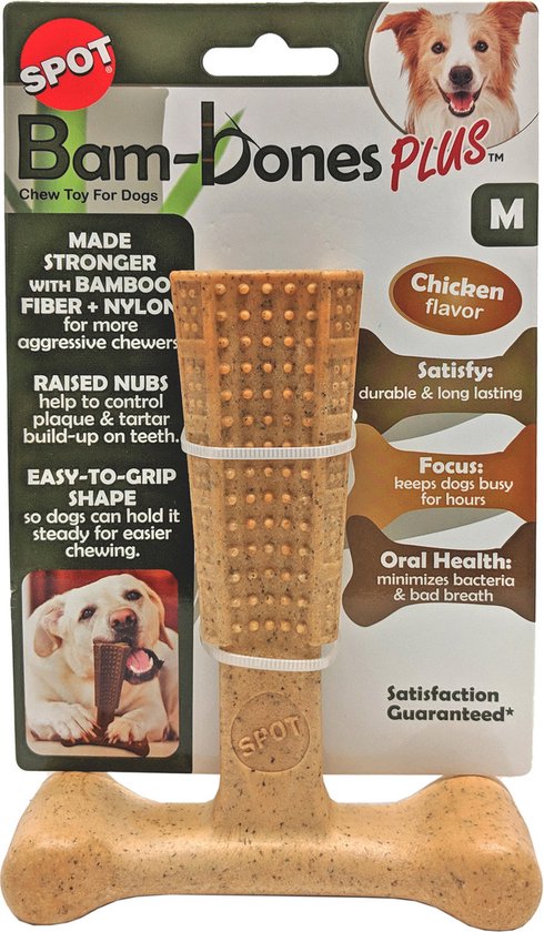 Spot Bam-Bones Easy Grip Chicken - Veilig Hondenkauwbot - Medium