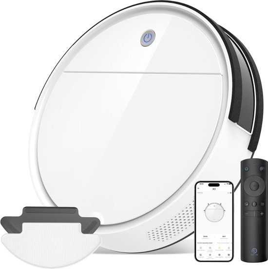 DailySupplies® Robotstofzuiger met Laadstation - Robotstofzuigers Huisdieren - Stofzuiger - Wit