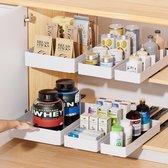 Gohh Keukenkast Organizers - Schuiflades set van 3 - Wit