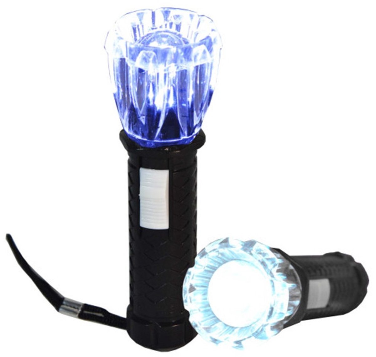 Kinder zaklamp zwart 10 cm