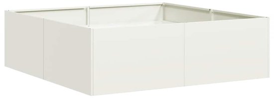 vidaXL Plantenbak 100x100x30 cm gegalvaniseerd staal, plantenpot, plantenstandaard, verhoogd bed, plantenbak standaard, plantentray, tuinplanter