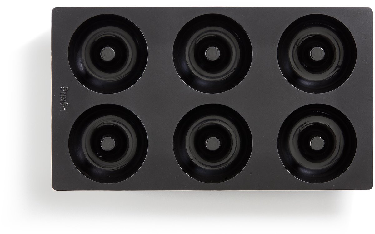 Lékué Bakvorm 6 Donuts of Bagels - Siliconen - Black