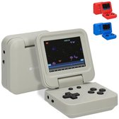 Silvergear Retro Game Console Opvouwbaar - Spelcomputer voor Kinderen - 240 Spellen - Grijs