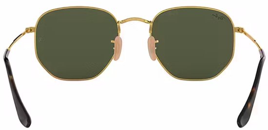 Ray Ban RB3548N 001 Hexagonal Flat Lenses Goud - Metaal - Groen Klassiek G-15 - 51mm — afbeelding 4