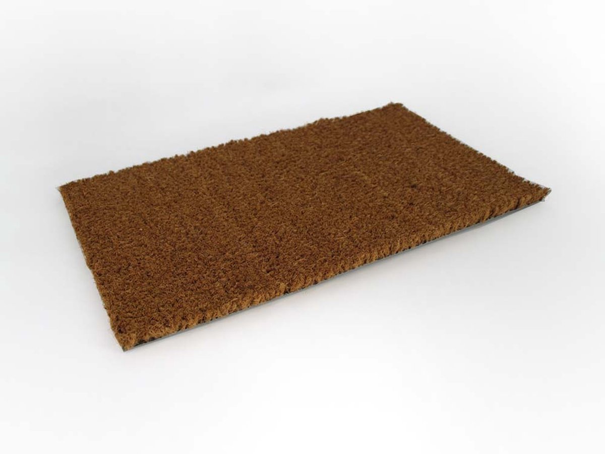 KARAT Kokosdeurmat, deurmat, vuil-vasthoudende mat, kokosmat met antislip achterkant (rood, 50 x 80 cm, 2,4 cm dik