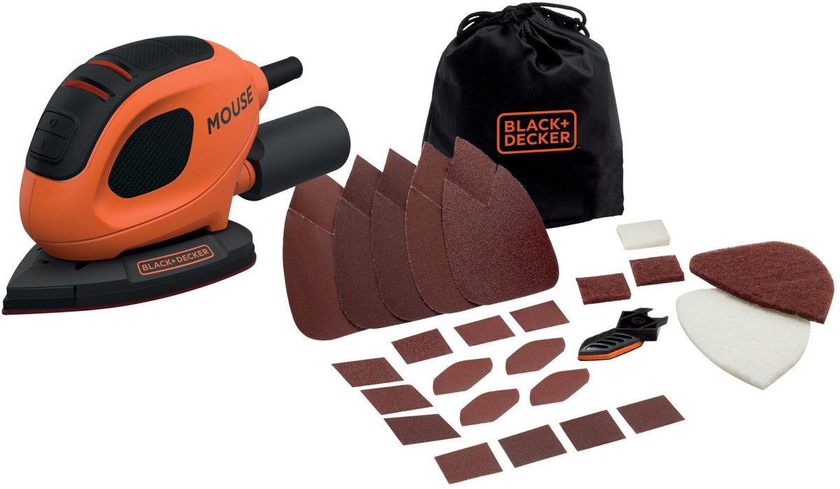 Black & Decker Bew230bc-qs Schuurmachine Met 15 Accessoires 55w Oranje One Size / EU Plug