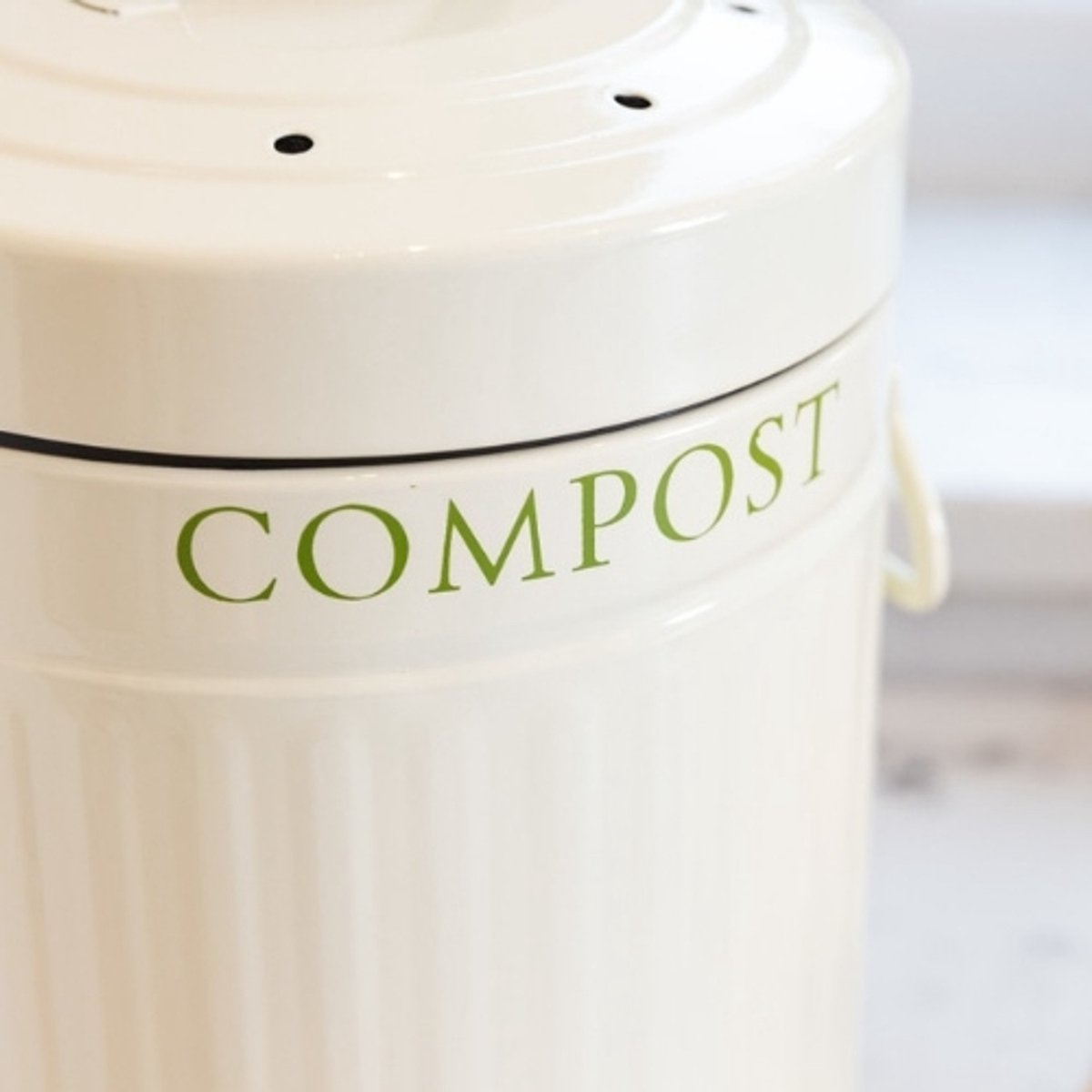 Perfnique Compostbak voor de keuken, compostbak voor het aanrecht van 5 liter met deksel, compostemmer met binnenvoering en koolstoffilter, kleine compostbak