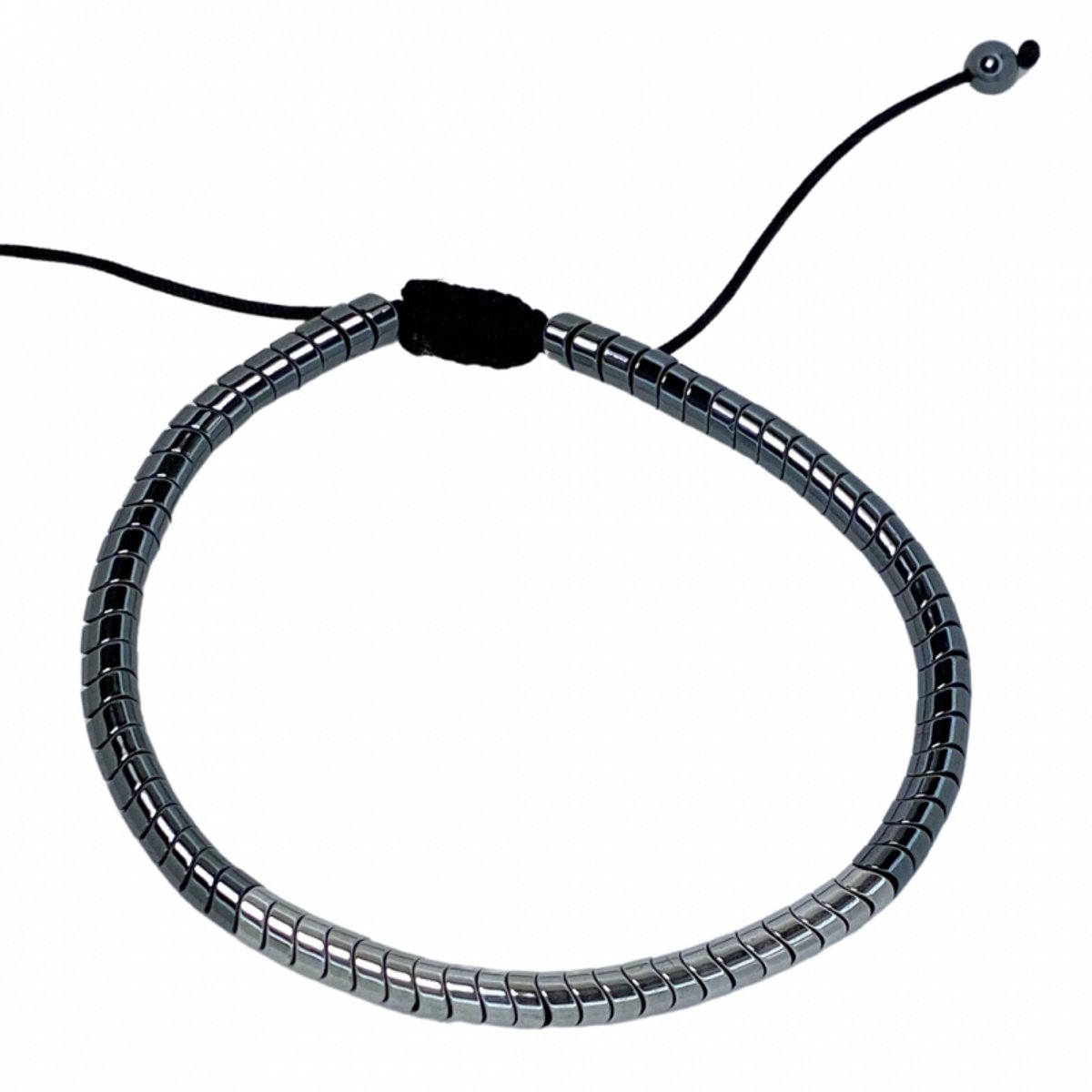 Armband- Zwart metaal verstelbaar - Charme Bijoux