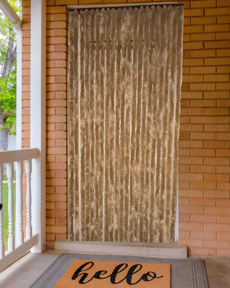 Vliegengordijnenexpert - Kattenstaart - 90x220 cm - Beige