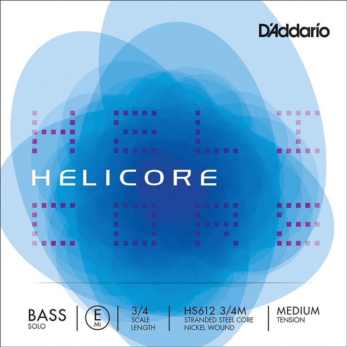 D'Addario HS612-34M double bass string E-2 3/4, medium, nickel