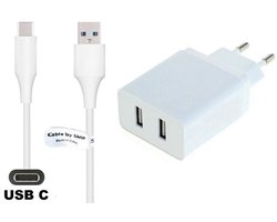 OneOne 2.4A lader met 2 poorten + 0,2m sterke USB C kabel. Oplader adapter past op Bose SoundLink Mini II Special Edition (alleen voor Mini 2 Special Edition), Sport Earbuds