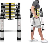 Bol.com Telescopische ladder – Telescoopladder aluminium – Maximale hoogte 380 meter aanbieding