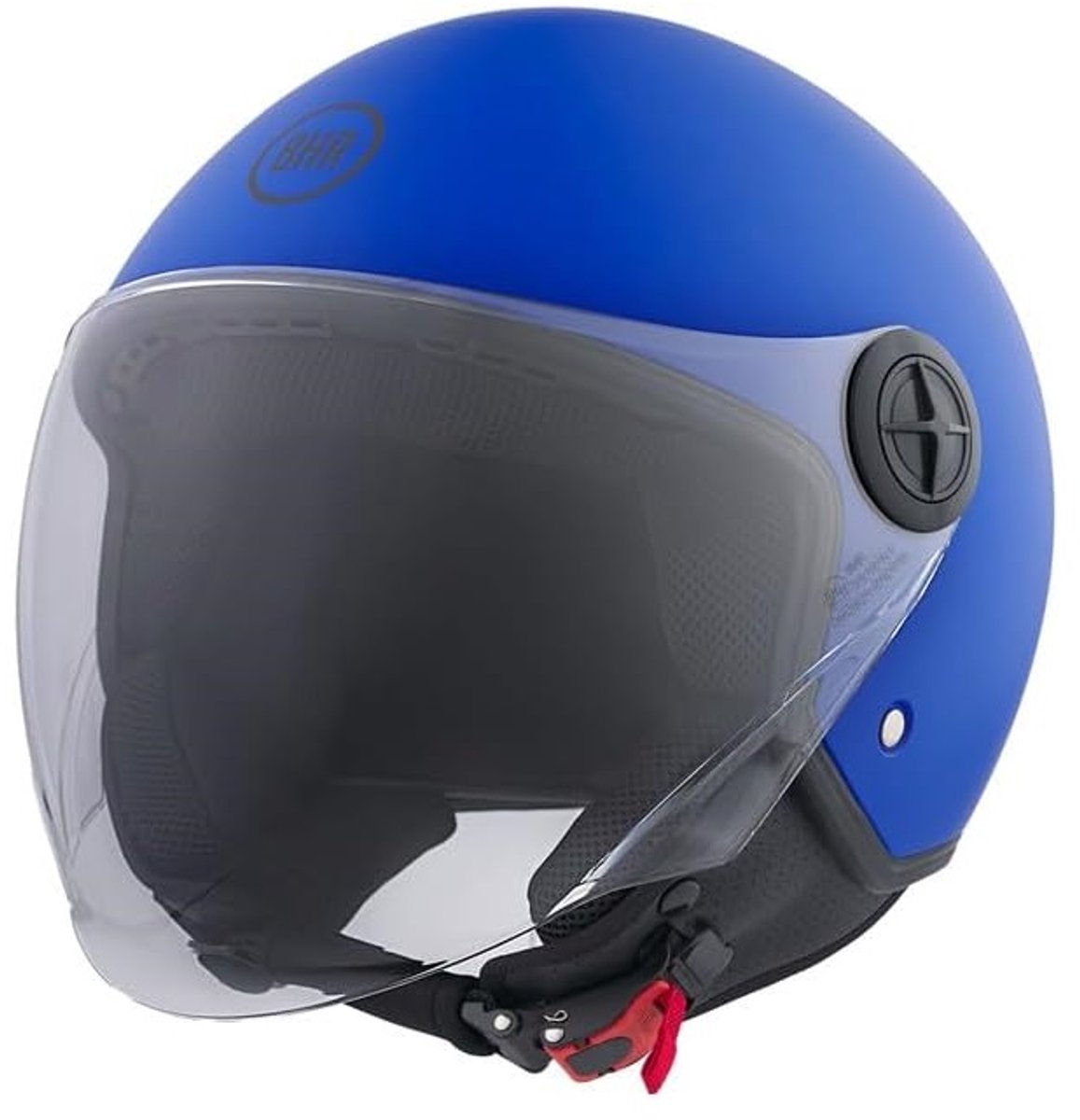 BHR 832 Vespa Helm - Scooterhelm Retro - ECE 22.06 - Geschikt voor Scooter, Brommer, Motor en Snorfiets - maat XXL - Mat Blauw