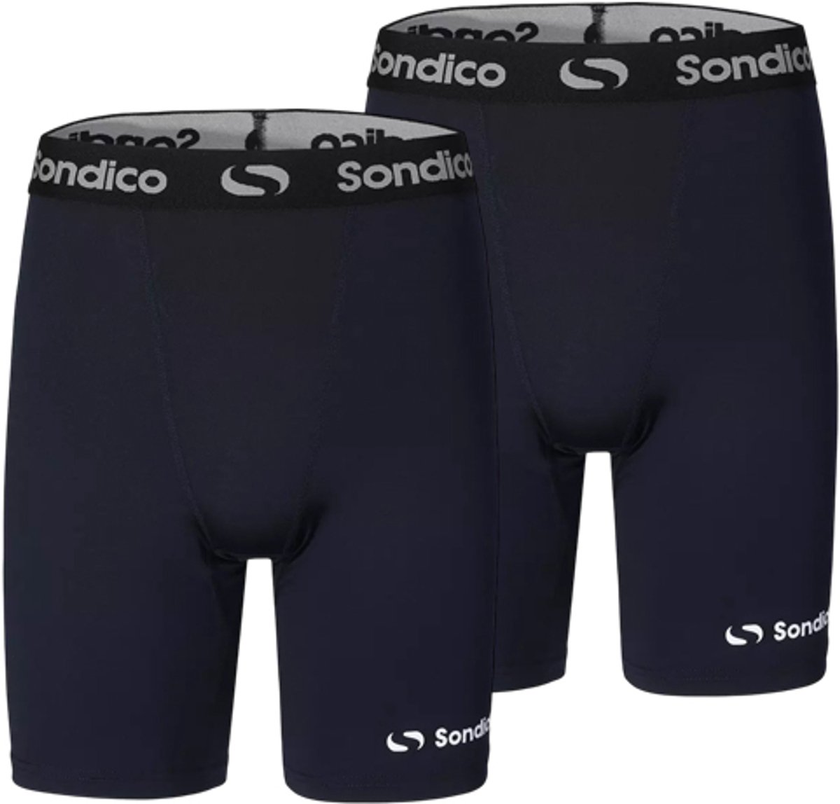 2-Pack Sondico Slindingshort - Sportshort - Lengte 15 cm - Heren - Navy - Maat L