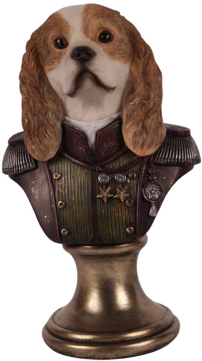 Dutch Style Baroque - Decoratief beeld of figuur - Hond 23x14x11cm Polyresin Brown