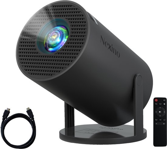 Nexino® Beamer Full HD - 4K-ondersteuning - 8000 Lumen - Home Cinema - Ingebouwde Android 11.0 - Wifi 6 & Bluetooth 5 - Streamen vanaf je telefoon - Inclusief HDMI-kabel
