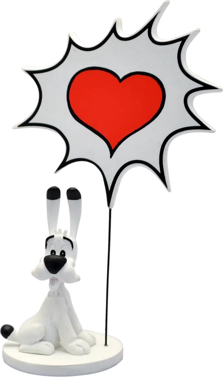 Idefix - Asterix en Obelix - Met hart - Kunshars figuurtje - 15 cm - Hond