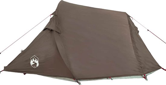 vidaXL - Tunneltent - 3-persoons - waterdicht - bruin van Vidaxl — afbeelding 4