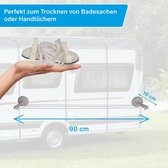 Caravan waslijn - uitschuifbaar - geschikt voor caravan en huishouden - 1 stuk