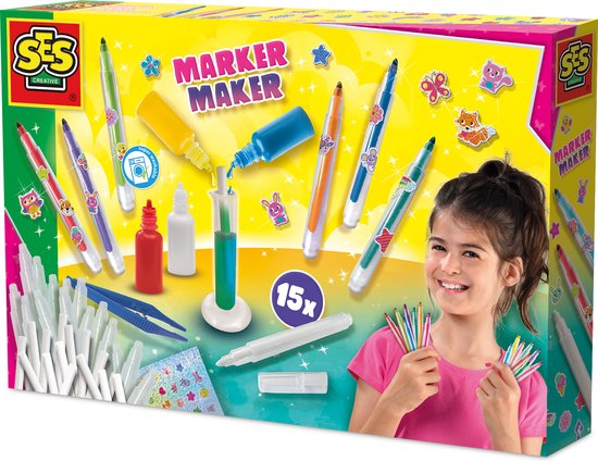 SES Creative 14722 Felt Pen Lab - Set créatif pour Enfants à partir de 5 ans - Créez et décorez des marqueurs personnalisés - Perfect pour des expériences créatives