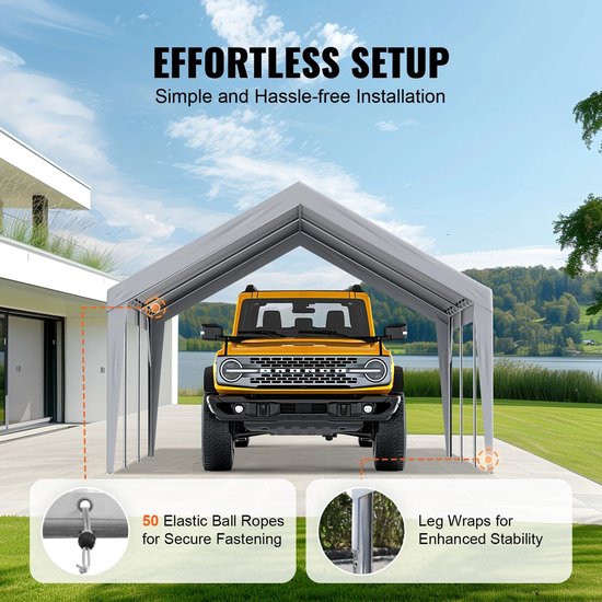 Tente de garage - Tente - Tente de fête - Tente d'abri d'auto - Tente d'abri d'auto - Tente de garage - Tente de garage de remplacement - 7,5 pouces - Heavy, imperméable et protégée contre les UV