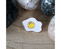 Enamel pin, broche, speldje, verzamelen, cadeau, gebakken ei